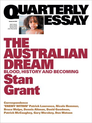 cover image of Quarterly Essay 64 the Australian Dream